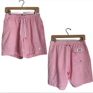 Trunks Surf & Swim Co. Pink Waffle Shorts Striped Beach Volleyball Sports
